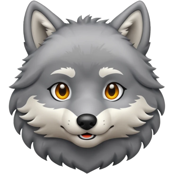 Plush wolf emoji