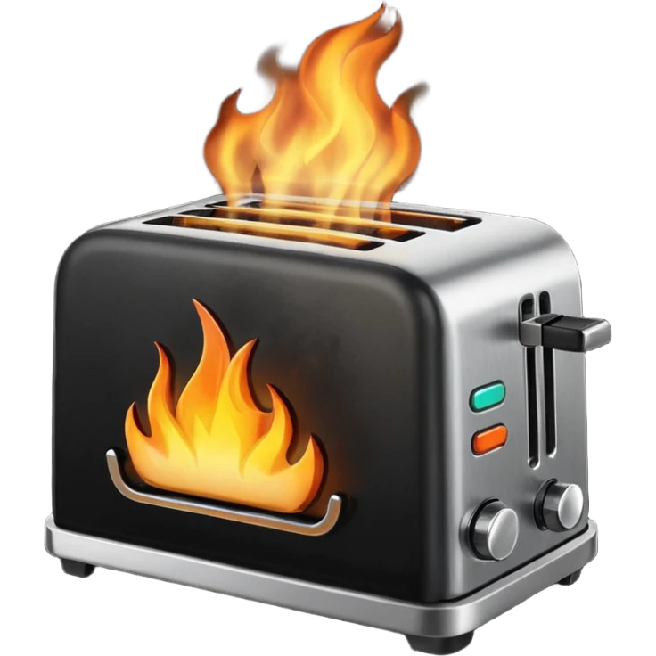 burning toster emoji