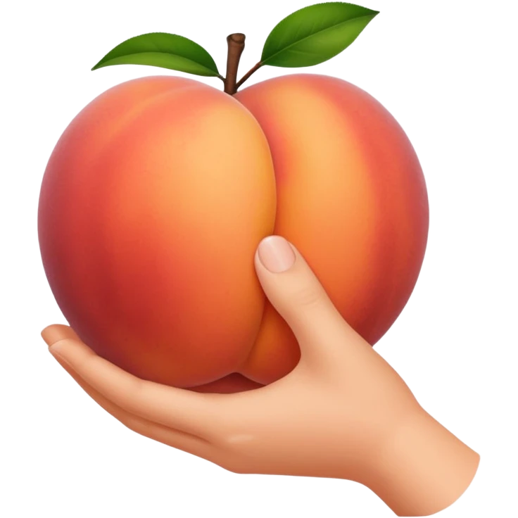 🍑+👋 emoji