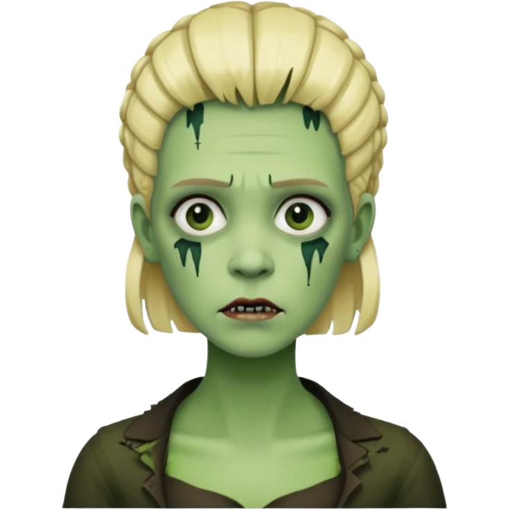 blonde woman frankenstein emoji