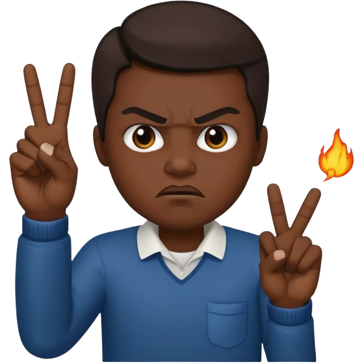 🗿🖕🏿 emoji