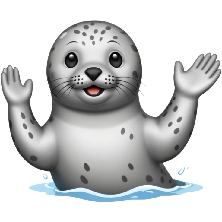 grey seal waving emoji