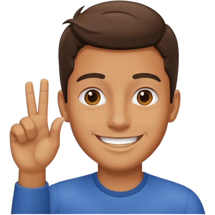 Hailing guy emoji
