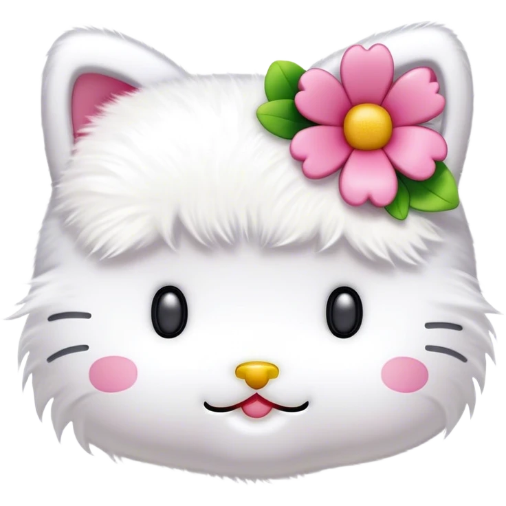  hello kitty with flower emoji