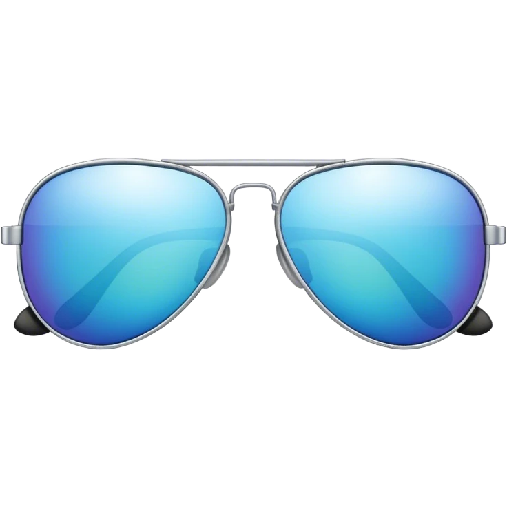 mirrored aviators three quarters view sunglasses only emoji