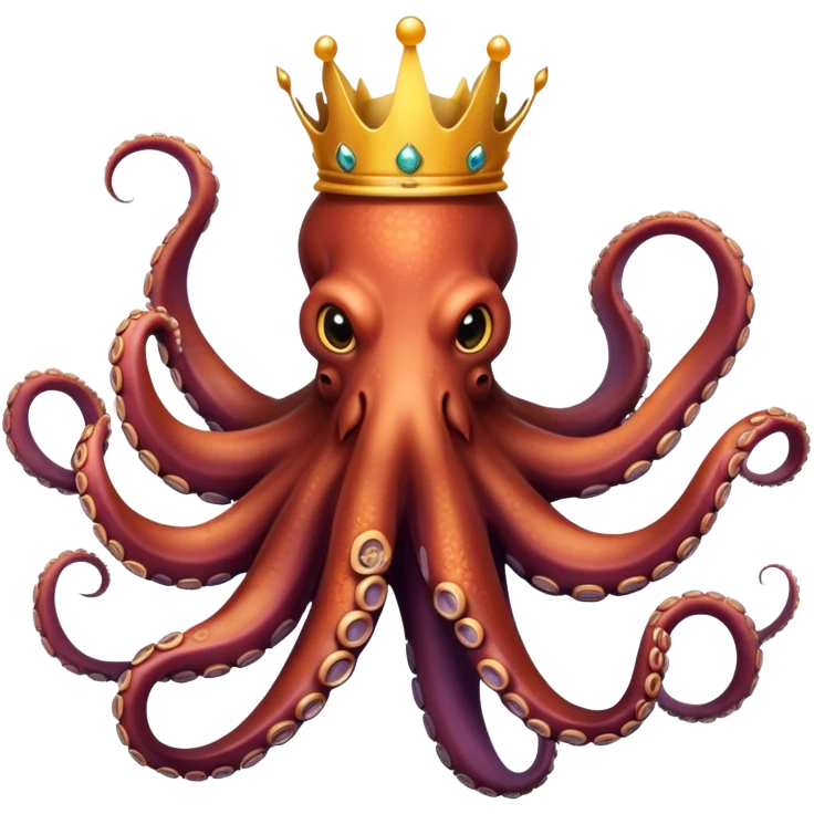🐙👑 Octopus King – Ruler of the deep, tentacles of power. emoji