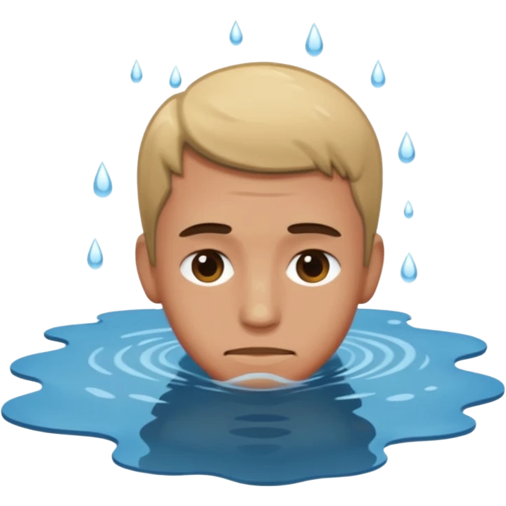 apple style emoji of a man who has fallen face down into a puddle emoji ...