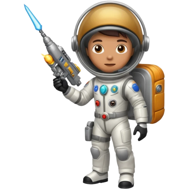 space cowboy with gun emoji