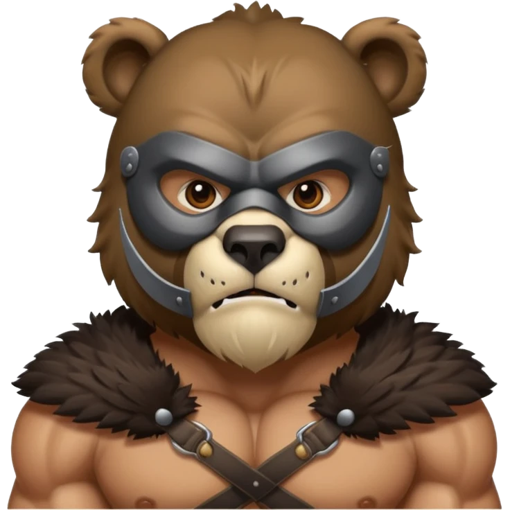 bear defense warrior with mask emoji