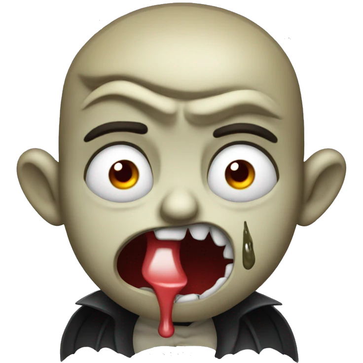 Vampire puking emoji
