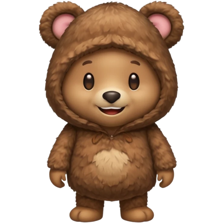 Mushroom dressed in a bear emoji
