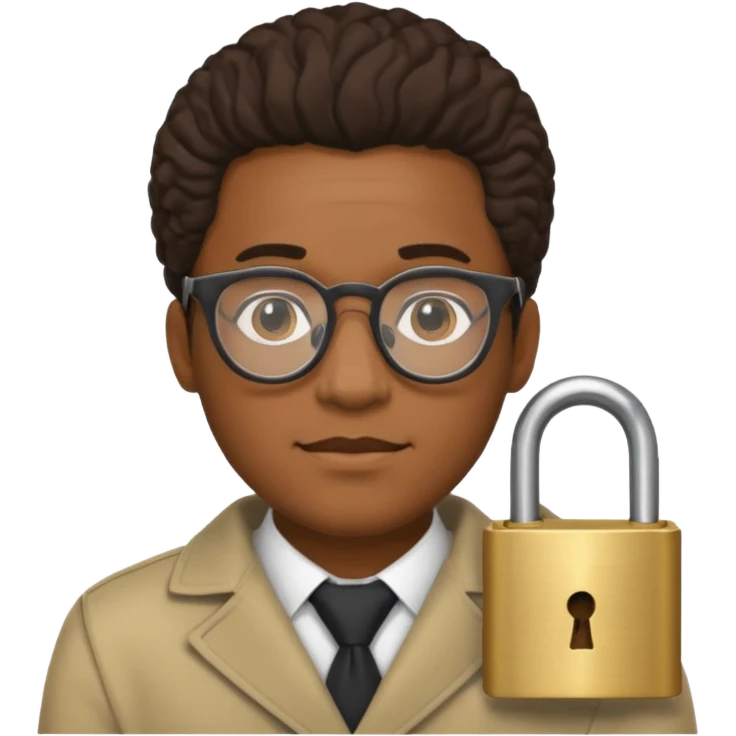 Un homme noir avec de lunettes et des locks emoji