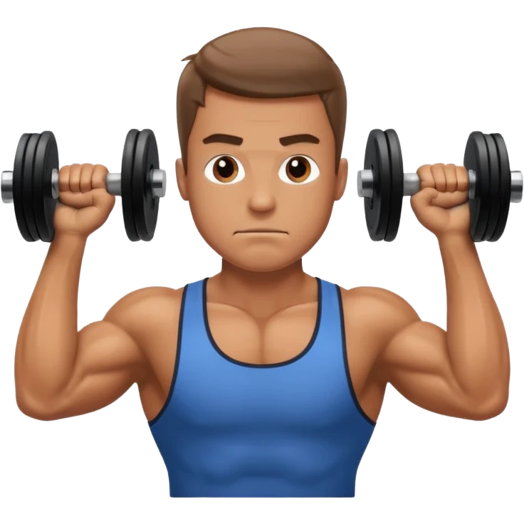 guy working out arms weights  emoji
