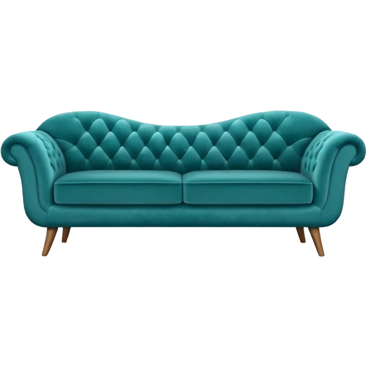 Modern teal couch emoji
