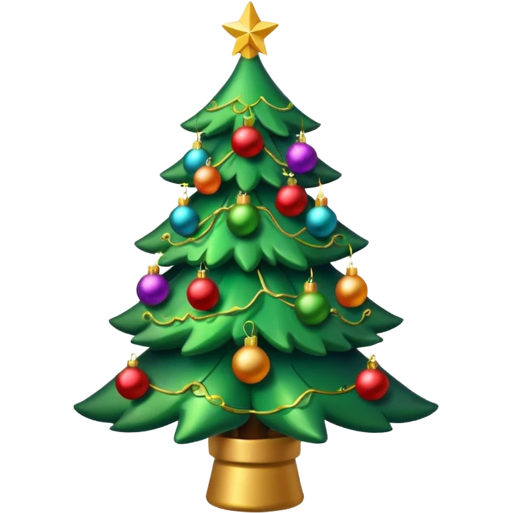 Lit Xmas tree emoji