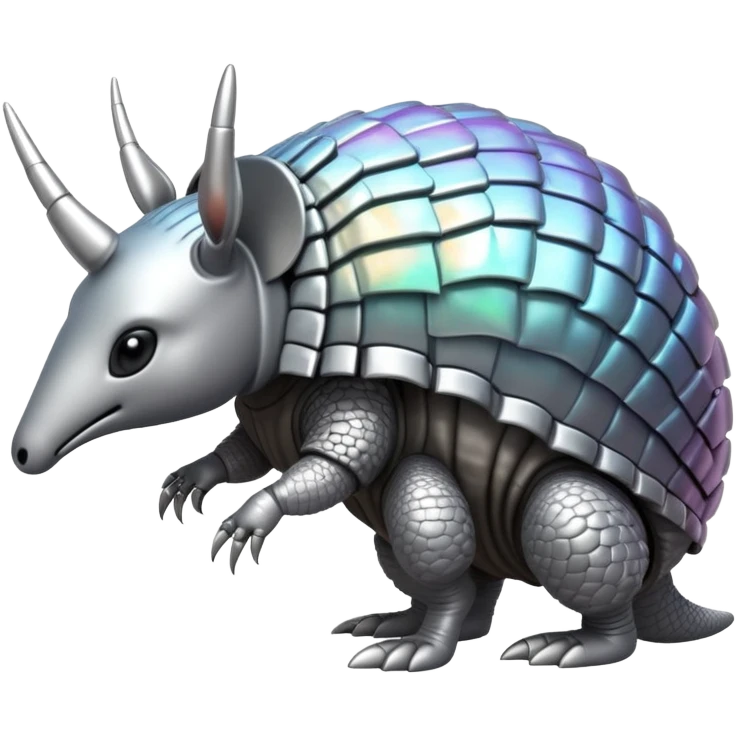 A symbiotic pair consisting of a metallic armadillo-like creature that generates magnetic fields and the colony of crystal formations growing on its back that amplify and direct these energies. emoji