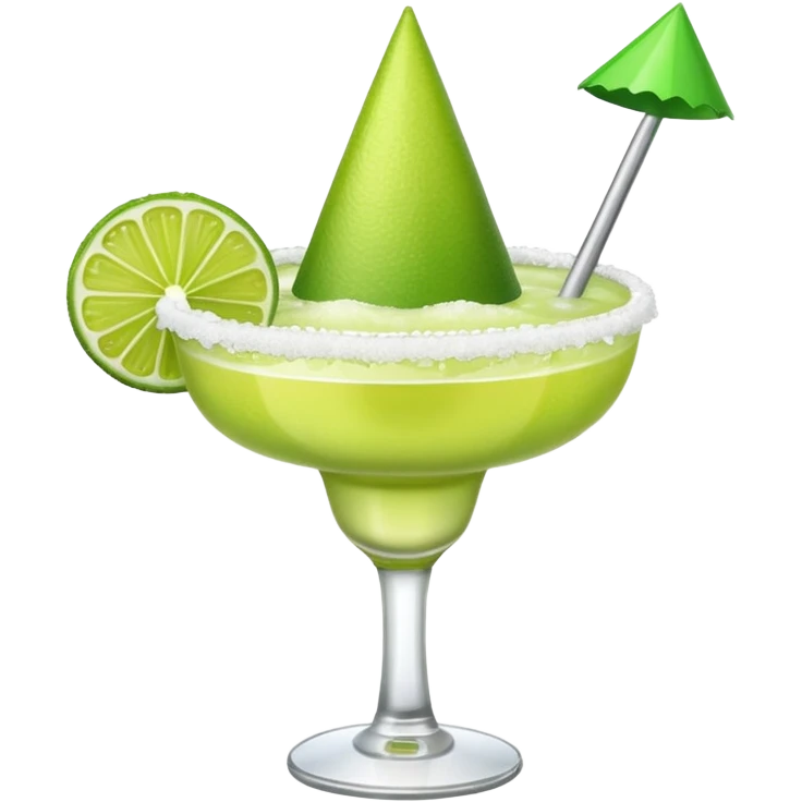 A margarita wearing a party hat. emoji