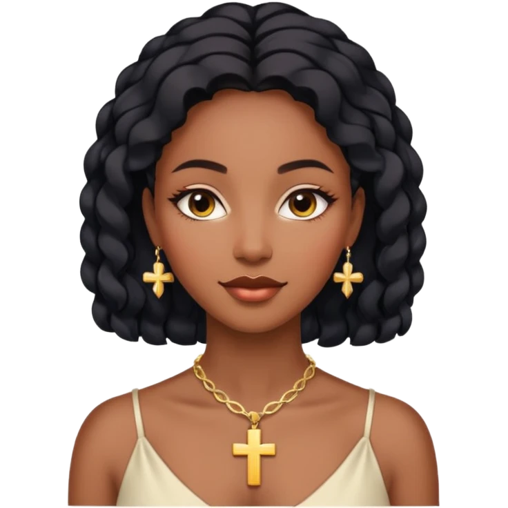 woman of God (black girl, super feminine and pretty, modern) emoji