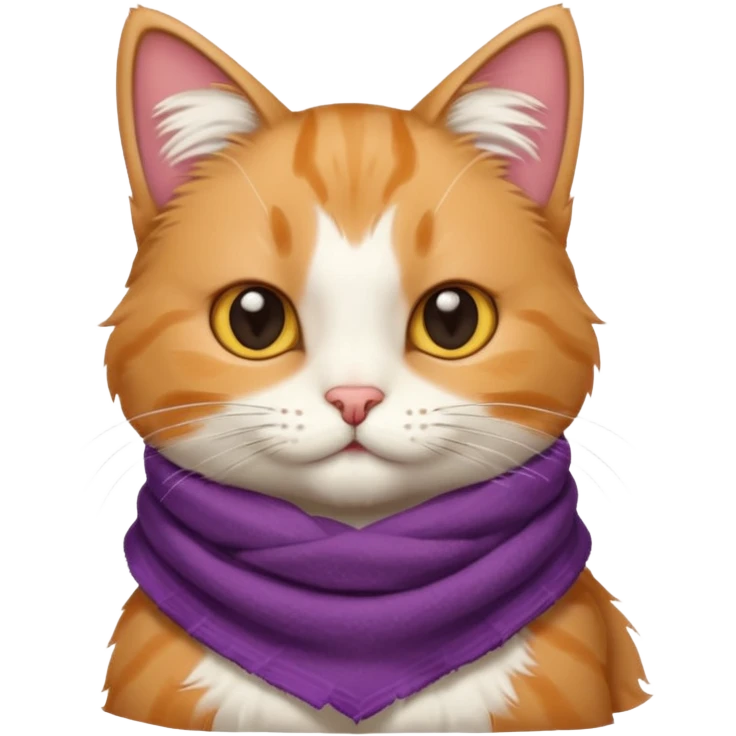 a cat with a scarf in winter emoji