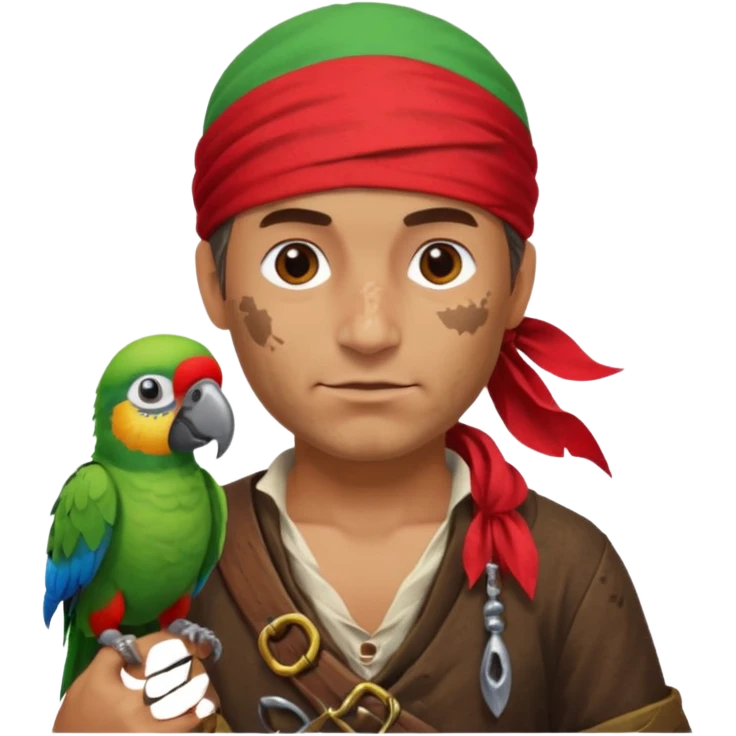 pirate and parrot emoji