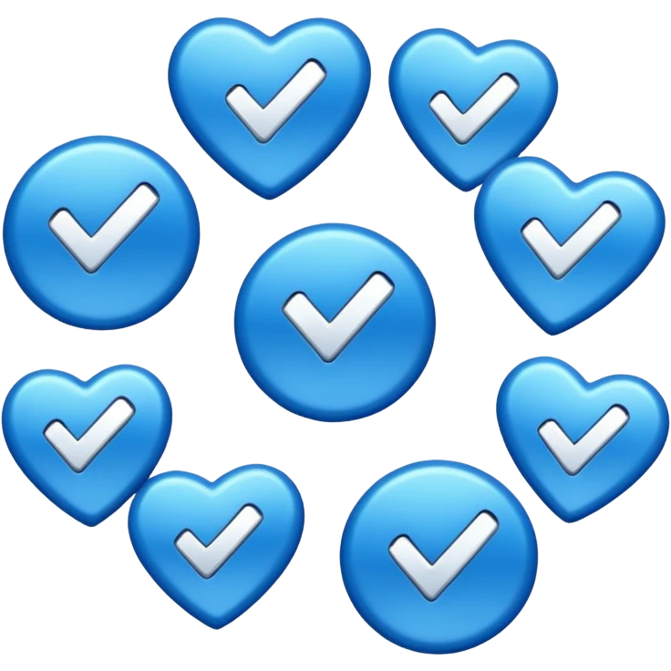 Blue tiks emoji