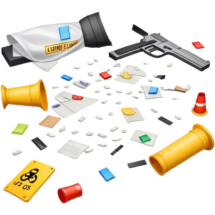 Litter crime scene emoji