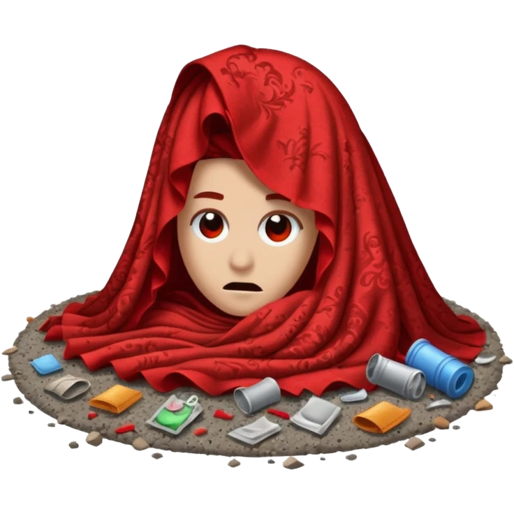 sweeping stuff under the carpet emoji