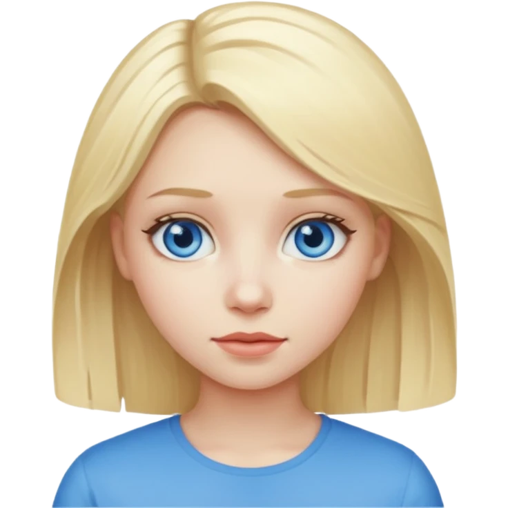 A ugly girl with a blonde hair emoji