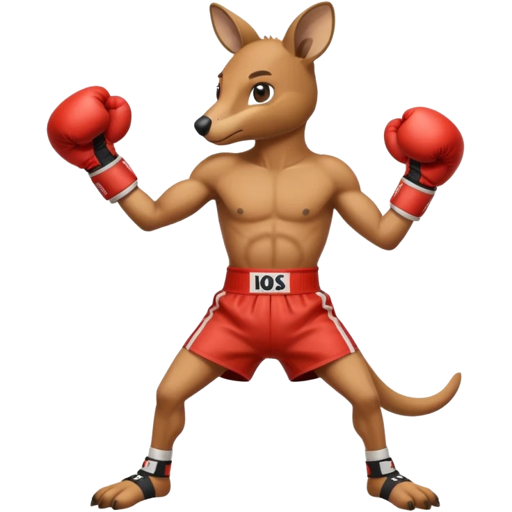 Kangaroo boxer emoji