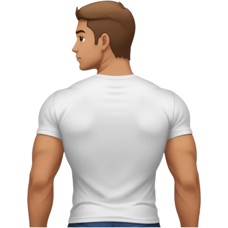man turning back on artist emoji