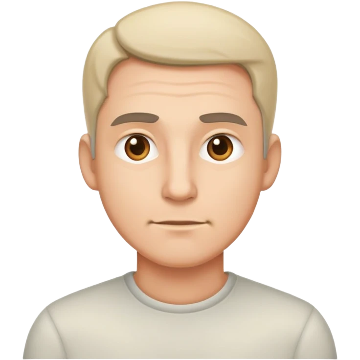 simple adult man with neutral expression emoji