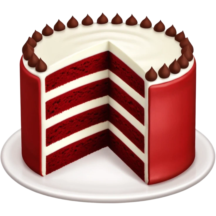 Red velvet cake emoji