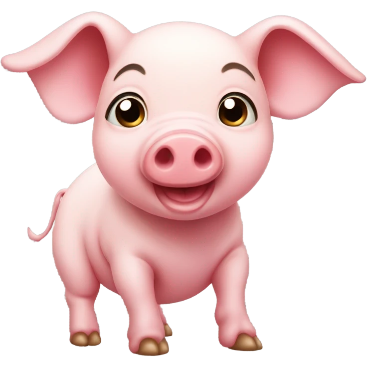 cute winking piglet emoji