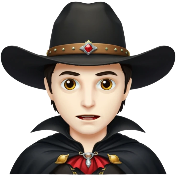 Vampire with a cowboy hat emoji