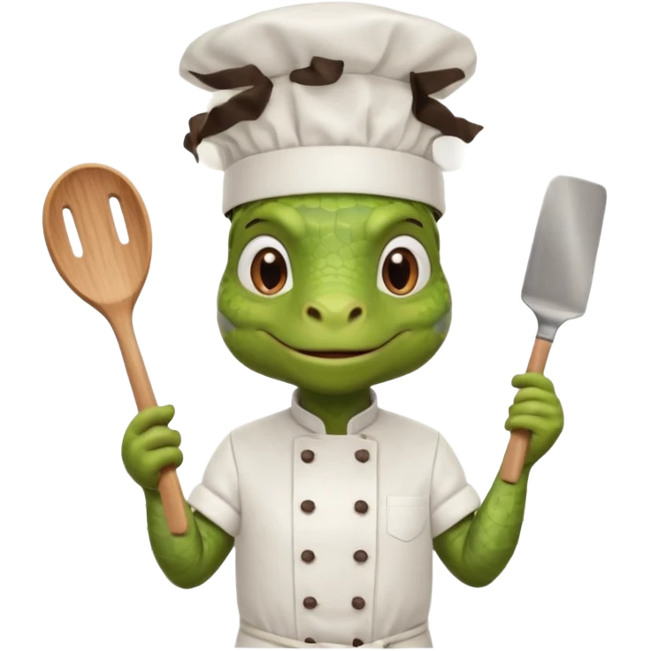 iguana chef cooking emoji