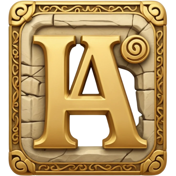 English letter and hieroglyph emoji