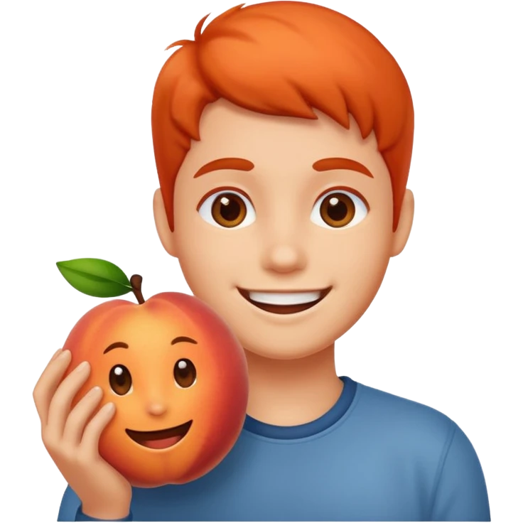 خنده و هلو emoji