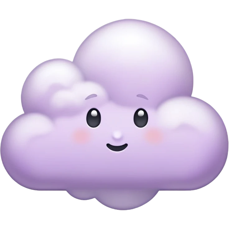 Pale purple cloud emoji