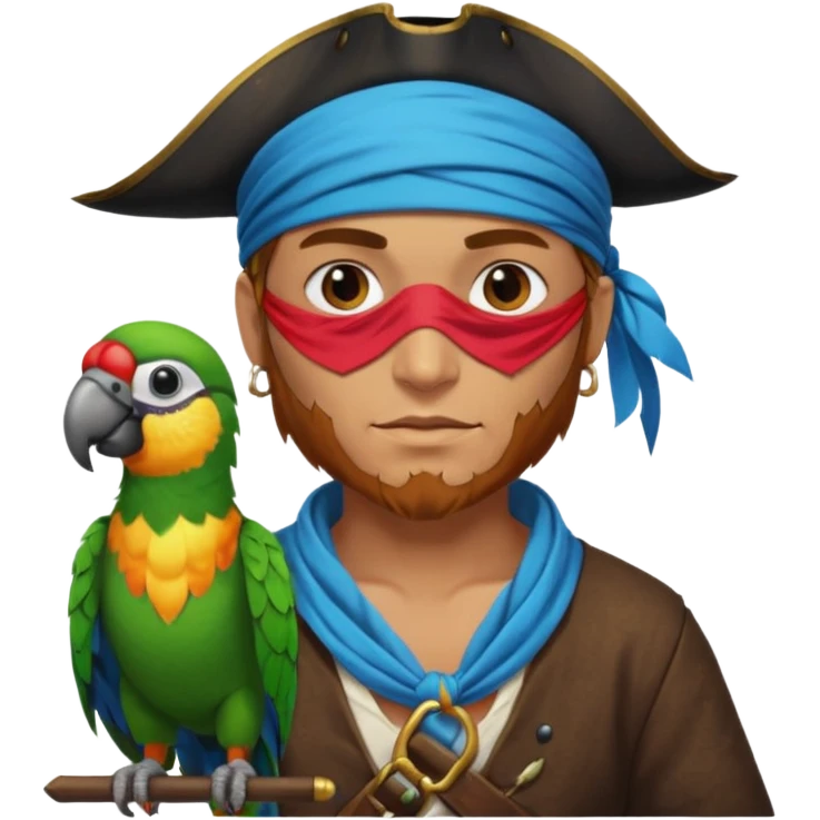 pirate and parrot emoji