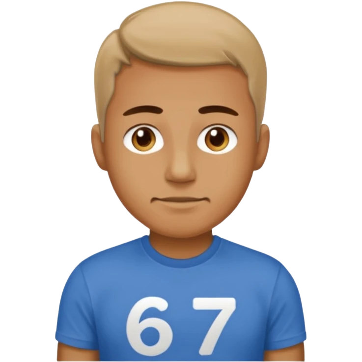 Man saying 67 emoji
