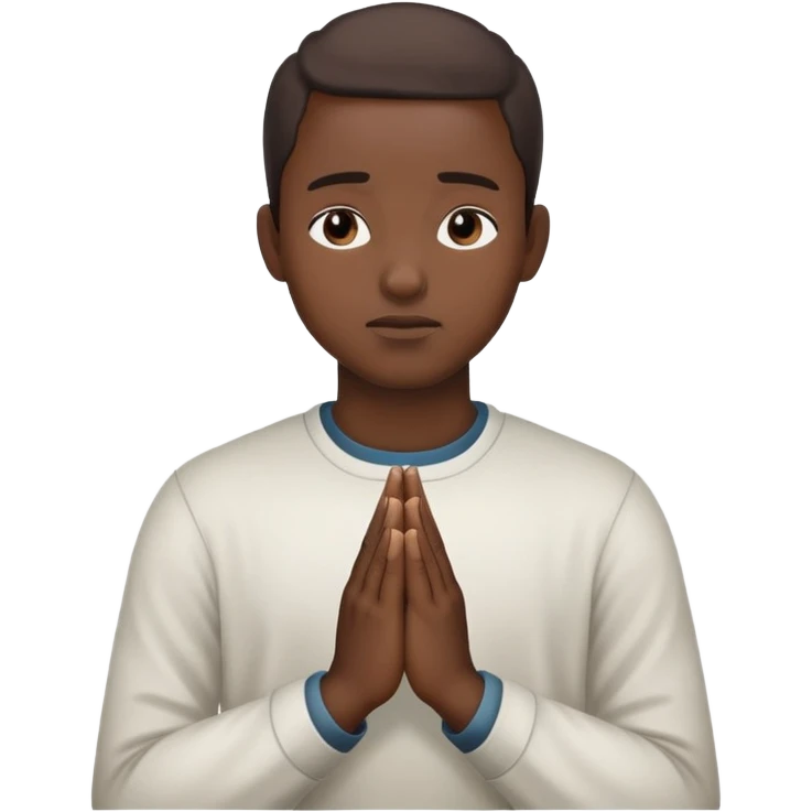 Black praying 🤲🏾  emoji