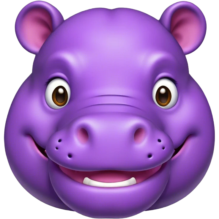 Happy Purple Hippo twinking  emoji