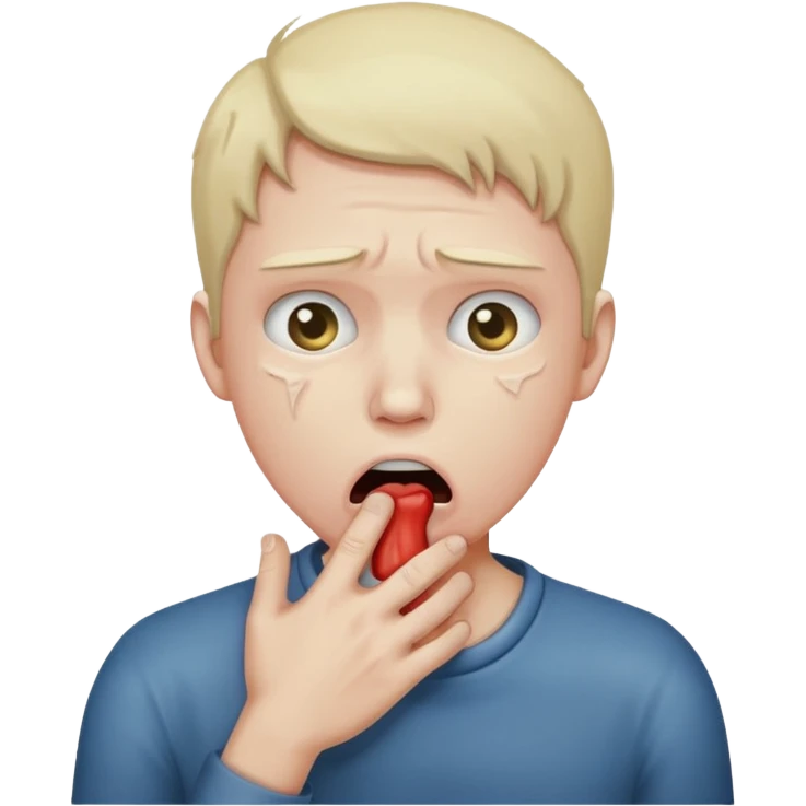 Someone chocking themselves emoji