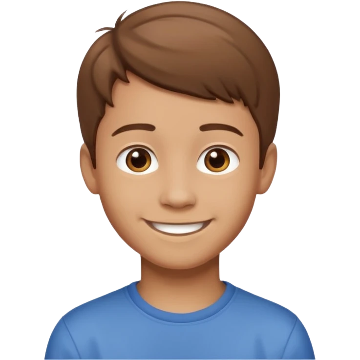 A boy sketch smiling emoji