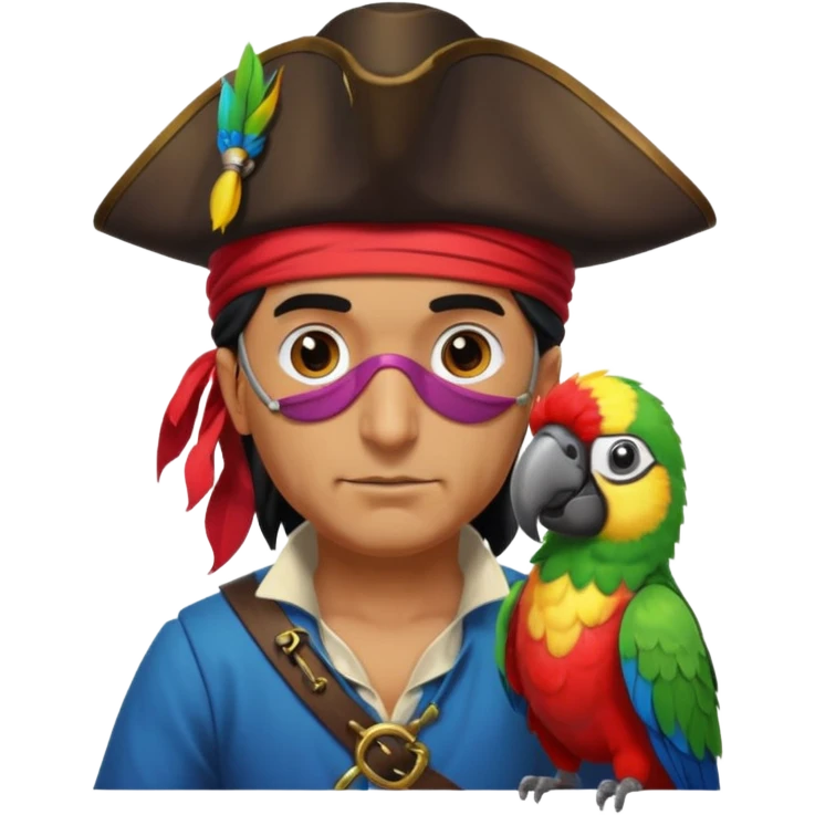 pirate and parrot emoji