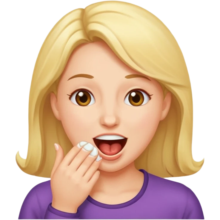 woman burping emoji