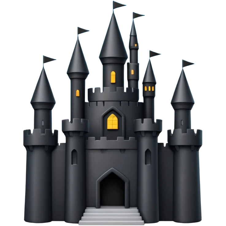 Black castle modern emoji