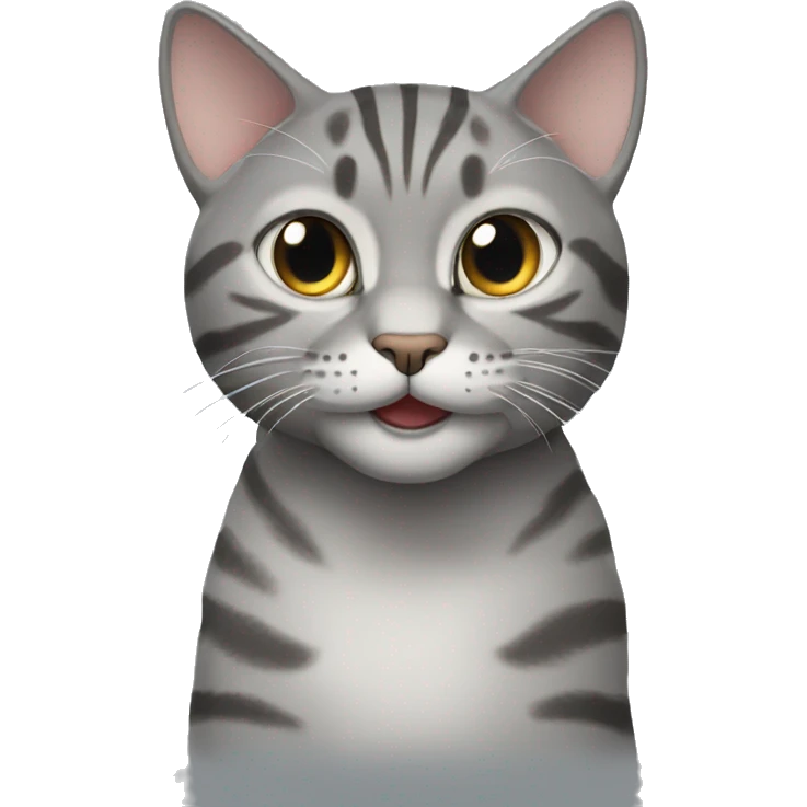 Hungry grey tabby emoji