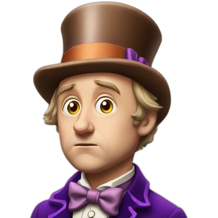 Willy Wonka sad emoji