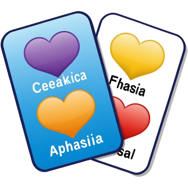 Aphasia patient cards emoji
